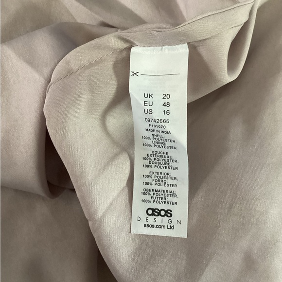 EUC ASOS Design Curve short sleeve dress with 3D embellished neckline size 16. - Picture 6 of 7